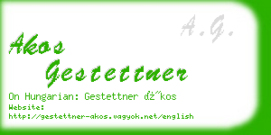 akos gestettner business card